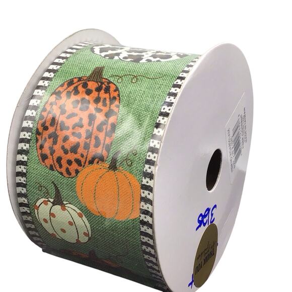 Fall Ribbon Lot 6 Rolls Wired Edge Pumpkins Plaid Gnomes Autumn Leaves Harvest 6 - Picture 5 of 11